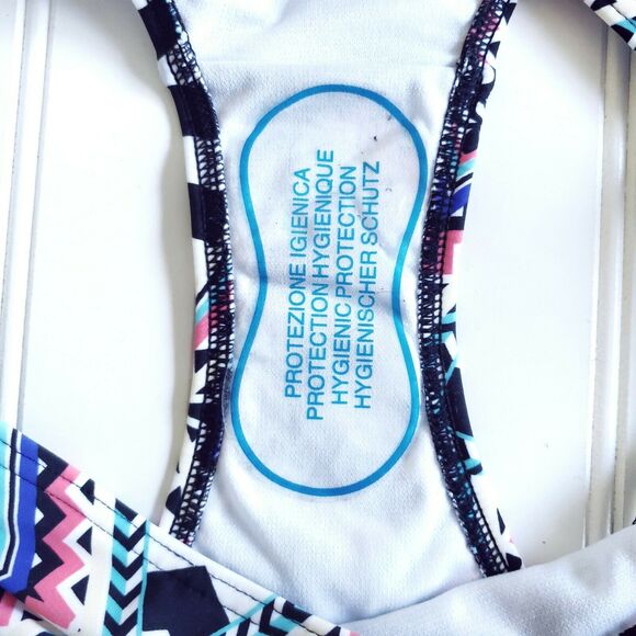 HEAT Swimwear Tribal Beat 4 string strappy printed swim bikini bottom Size L NEW - Picture 6 of 8